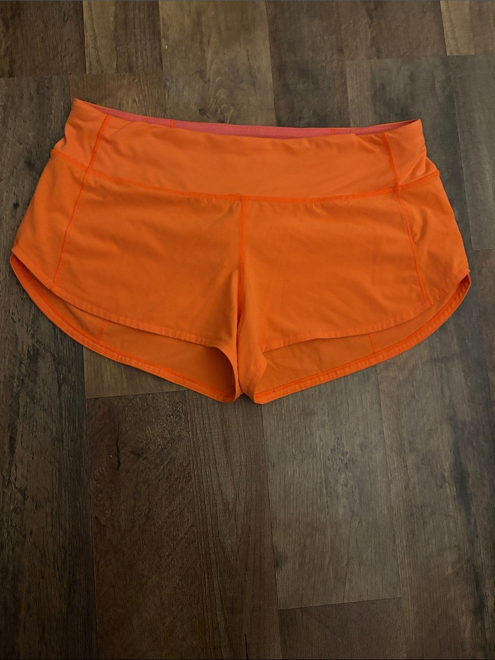 Lululemon Women's Orange Performance Running Shorts
